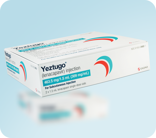 A YEZTUGO® (lenacapavir) box